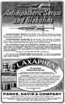 Ad: Antidiphtheric, Laxaphen.