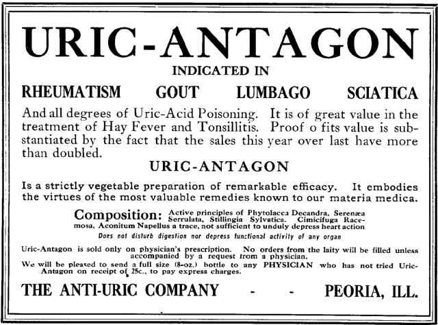 Ad: Uric Antagon.