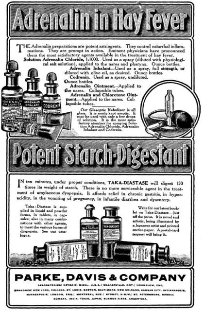 Ad: Adrenalin, Starch-digestant.