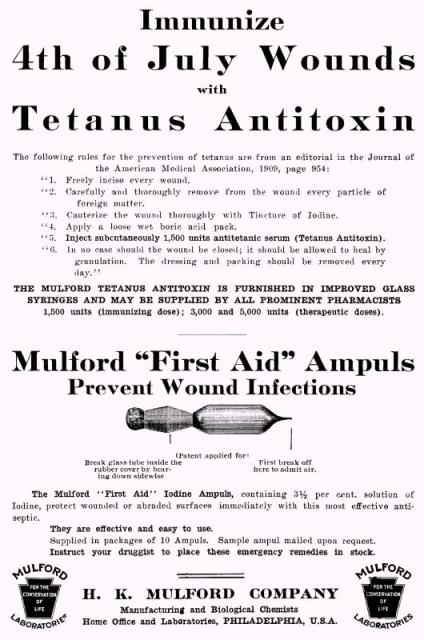 Vol. 7, No. 4, Ad: Tetanus vaccine.