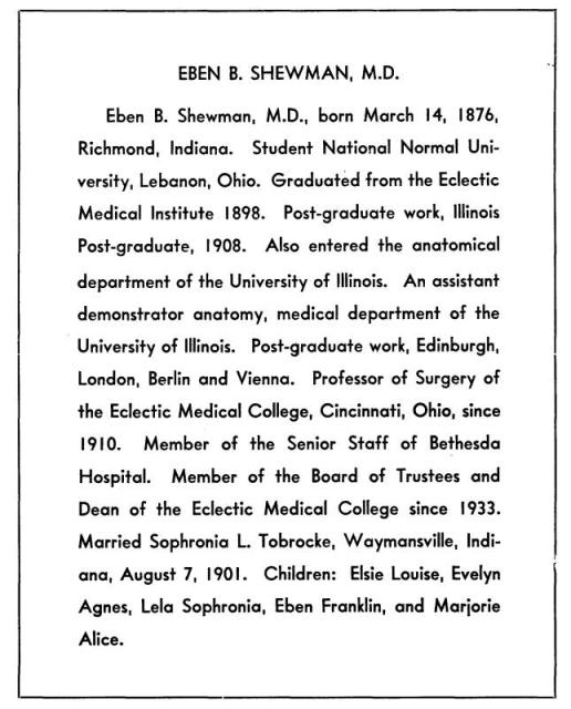 Eben B. Shewman, M.D.