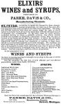 Ad: Elixirs, Wines and Syrups.