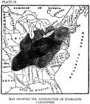 Plate 9. Map showing the distribution of Hydrastis...