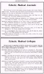 Vol. 7, No. 1, Ad: Eclectic Medical Journals, Ecle...